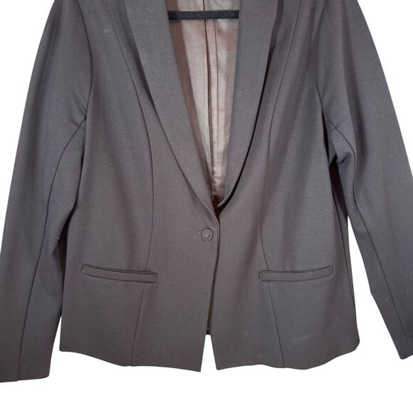 Torrid Blazer Jacket Women 0 12/14 Black Business Career Open Front Long Sleeve - Picture 5 of 10